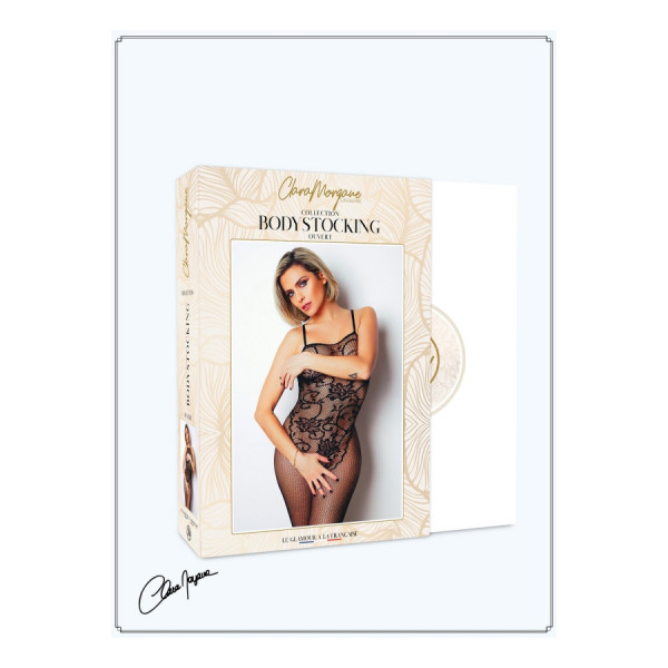Bodystocking résille imprimé motifs floraux - Le Numéro 13 - Collection Bodystocking 
